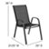 Alt View 13. Flash Furniture - Brazos Patio Chair (set of 4) - Black.