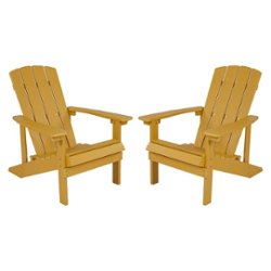 Flash Furniture - Charlestown Adirondack Chair (set of 2) - Yellow - Front_Zoom