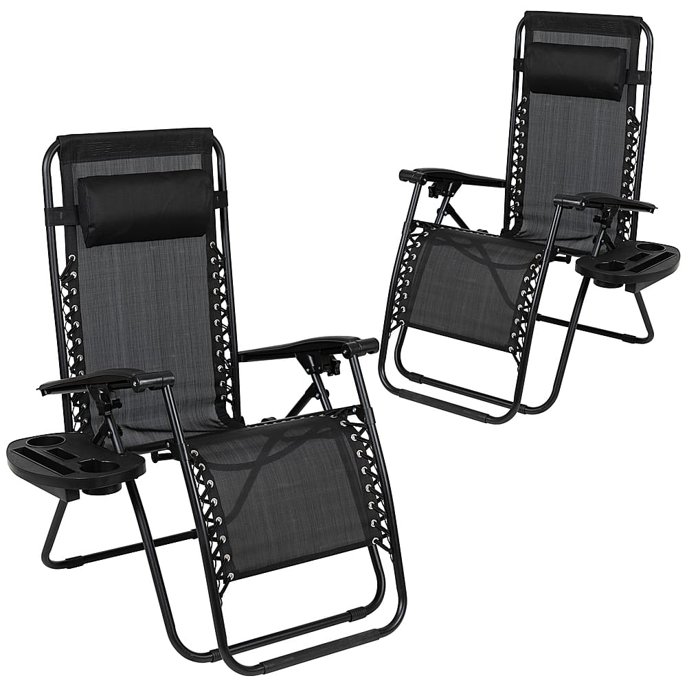 Alamont Home - Celestial Zero Gravity Chair (set of 2) - Black - Front_Zoom