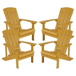Flash Furniture - Charlestown Adirondack Chair (set of 4) - Yellow - Front_Zoom