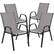Front. Alamont Home - Brazos Patio Chair (set of 4) - Gray.