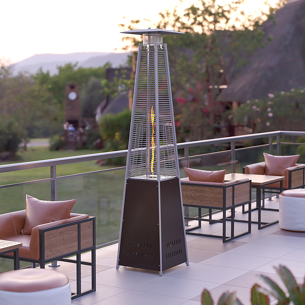 Alt View 12. Alamont Home - Sol 90" Pyramid Patio Heater - Bronze.