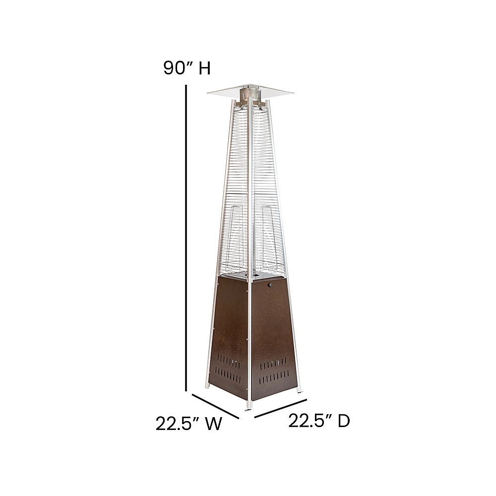 Alt View 13. Alamont Home - Sol 90" Pyramid Patio Heater - Bronze.
