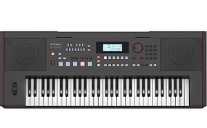 Roland - E-X50 Arranger Full-Size Keyboard with 61 Keys - Black - Front_Zoom