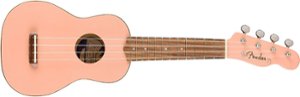 Fender - Venice Soprano 4-String Ukulele - Shell Pink - Front_Zoom