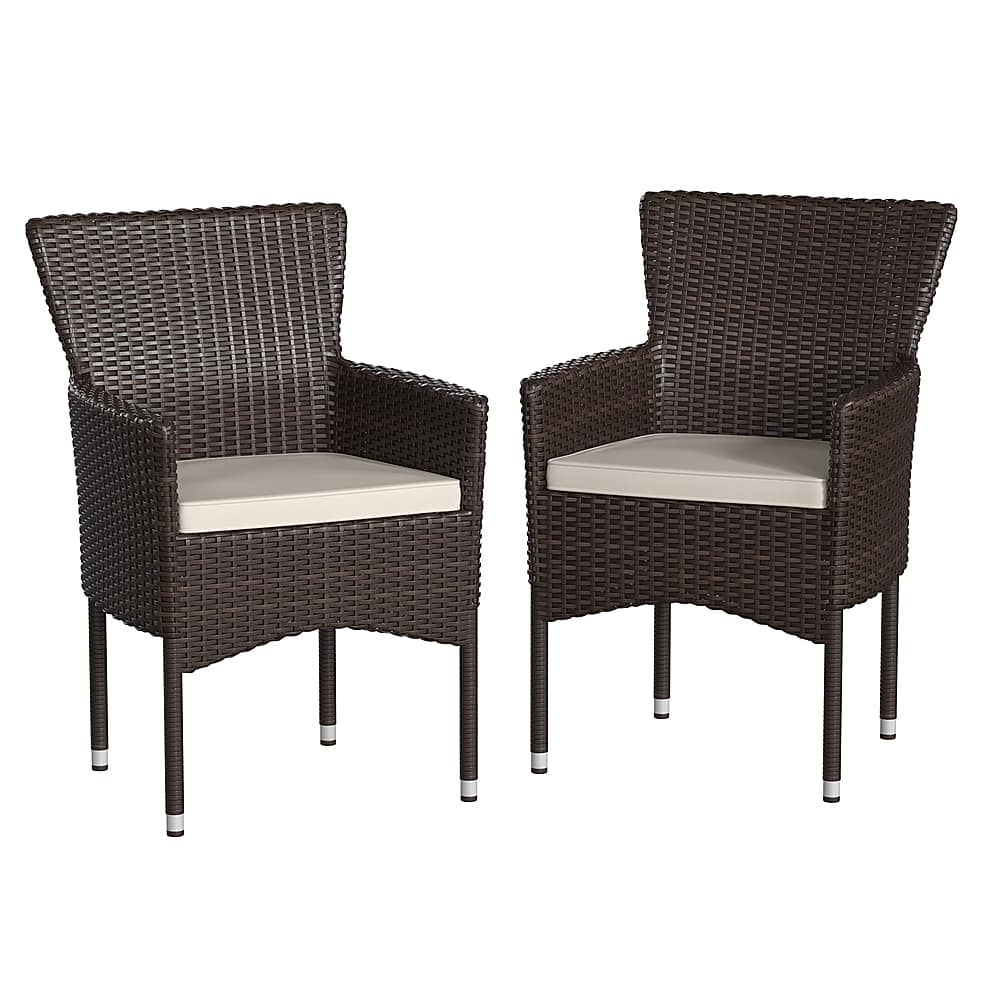 Front. Alamont Home - Maxim Patio Chair (set of 2) - Espresso/Cream.