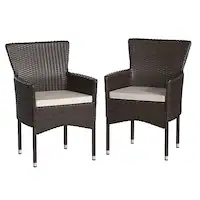 Alamont Home - Maxim Patio Chair (set of 2) - Espresso/Cream - Front_Zoom