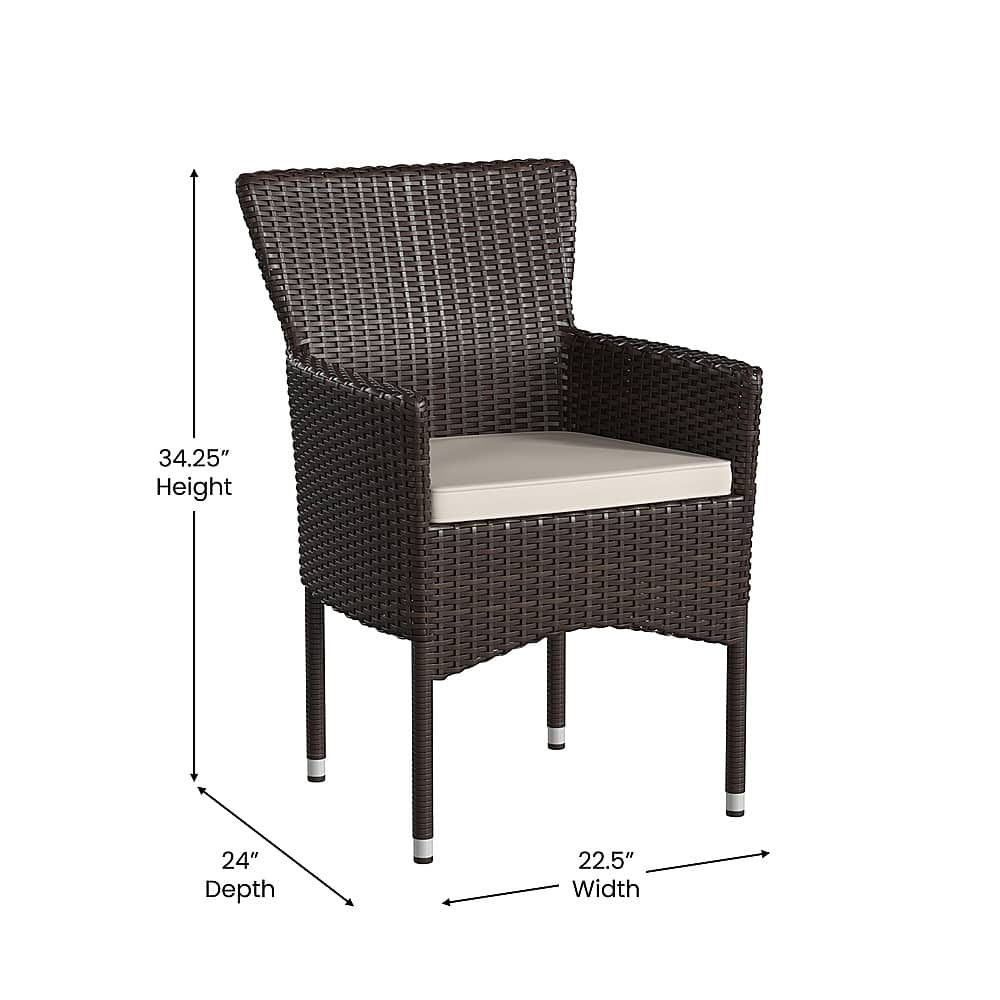 Alt View 13. Alamont Home - Maxim Patio Chair (set of 2) - Espresso/Cream.