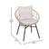 Alt View 13. Alamont Home - Devon Outdoor Round Bohemian Wicker/Rattan 3 Piece Patio Set - Tan/Light Gray.