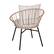 Alt View 17. Alamont Home - Devon Outdoor Round Bohemian Wicker/Rattan 3 Piece Patio Set - Tan/Light Gray.