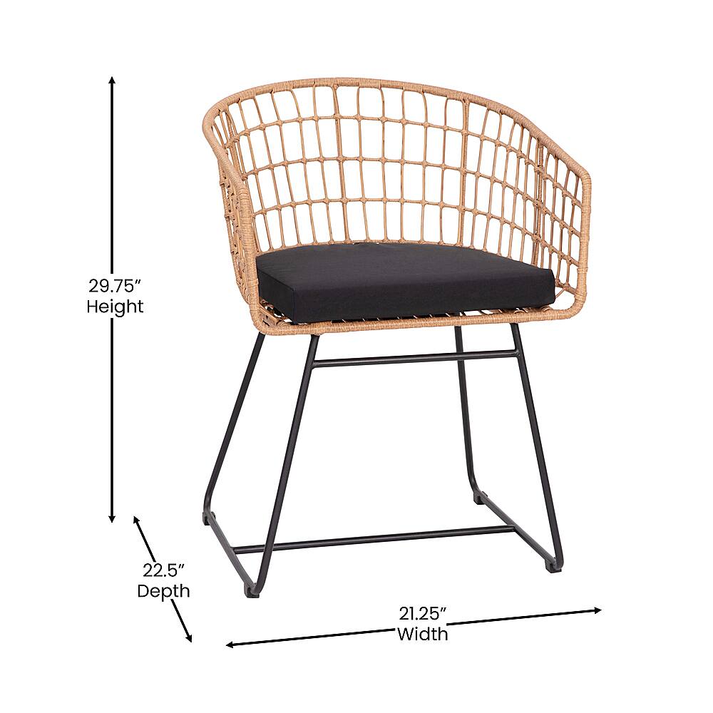 Alt View 13. Alamont Home - Devon Patio Lounge Chair - Natural/Black.