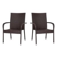 Flash Furniture - Maxim Patio Chair (set of 2) - Espresso - Front_Zoom