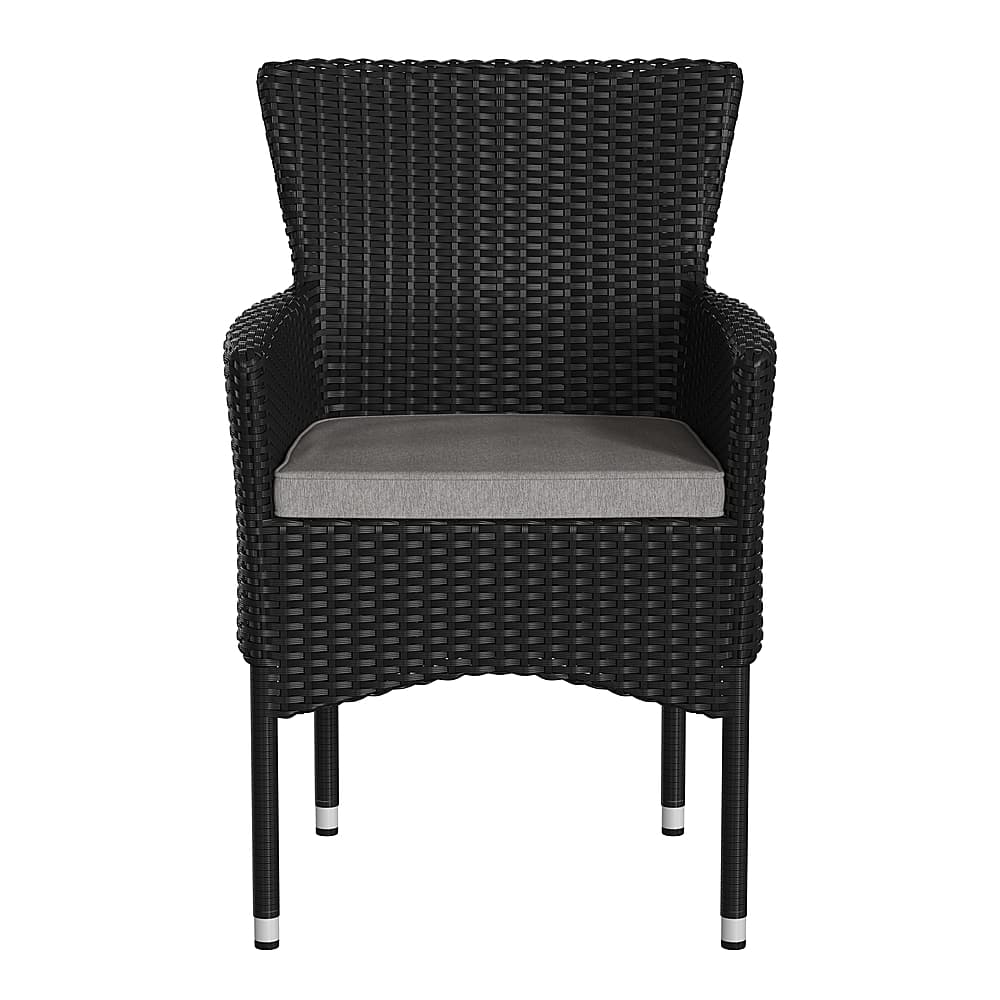 Flash Furniture – Maxim Patio Chair (set of 2) – Black/Gray Sansujyuku sansujyuku.com