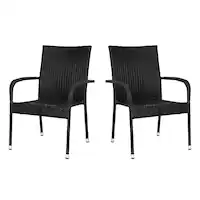 Alamont Home - Maxim Patio Chair (set of 2) - Black - Front_Zoom
