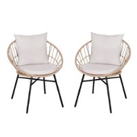 Flash Furniture - Devon Patio Lounge Chair - Tan/Light Gray - Front_Zoom