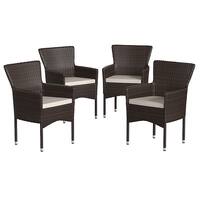 Alamont Home - Maxim Patio Chair (set of 4) - Espresso/Cream - Front_Zoom