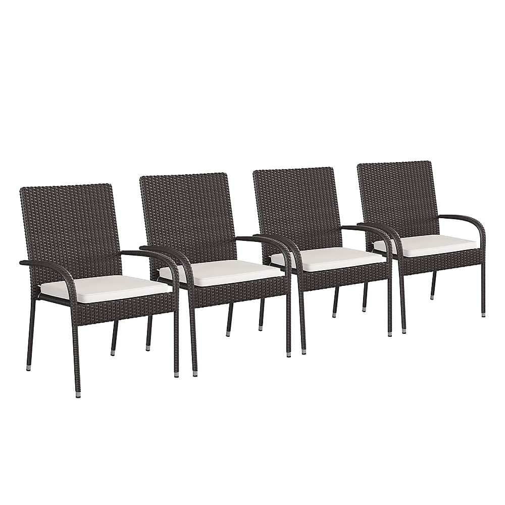 Front. Alamont Home - Maxim Patio Chair (set of 4) - Espresso/Cream.