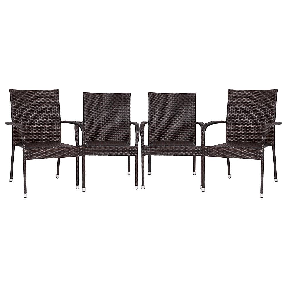 Front. Alamont Home - Maxim Patio Chair (set of 4) - Espresso.