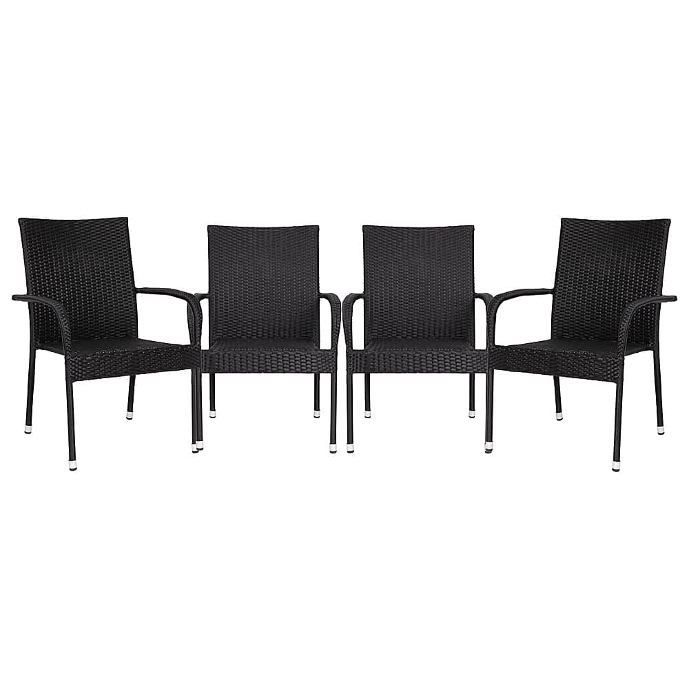 Front. Alamont Home - Maxim Patio Chair (set of 4) - Black.