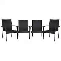 Alamont Home - Maxim Patio Chair (set of 4) - Black - Front_Zoom