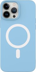AMPD - Real Feel Soft Case with MagSafe for Apple iPhone 13 Pro - Pastel Blue - Front_Zoom