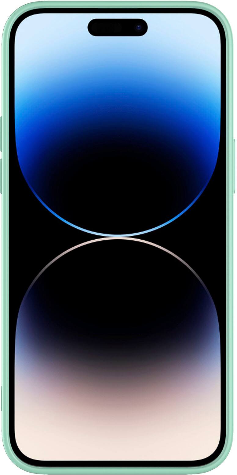 Alt View 2. AMPD - Real Feel Soft Case with MagSafe for Apple iPhone 14 Pro Max - Pastel Green.