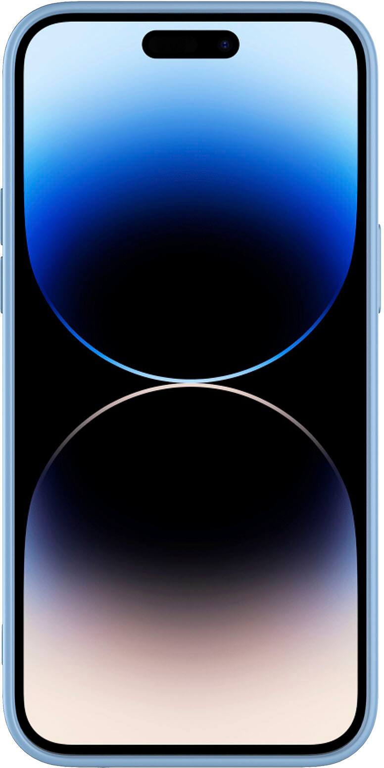 Alt View 2. AMPD - Real Feel Soft Case with MagSafe for Apple iPhone 14 Pro Max - Pastel Blue.