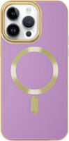 AMPD - Gold Bumper Soft Case with MagSafe for Apple iPhone 14 Pro - Lilac Purple - Front_Zoom