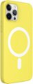 Left Zoom. AMPD - Real Feel Soft Case with MagSafe for Apple iPhone 12 Pro / iPhone 12 - Yellow.