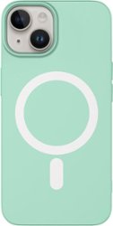 AMPD - Real Feel Soft Case with MagSafe for Apple iPhone 14 / iPhone 13 - Pastel Green - Front_Zoom