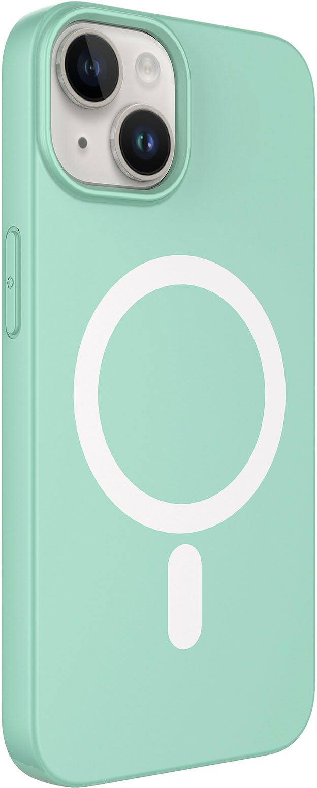 Alt View 1. AMPD - Real Feel Soft Case with MagSafe for Apple iPhone 14 / iPhone 13 - Pastel Green.
