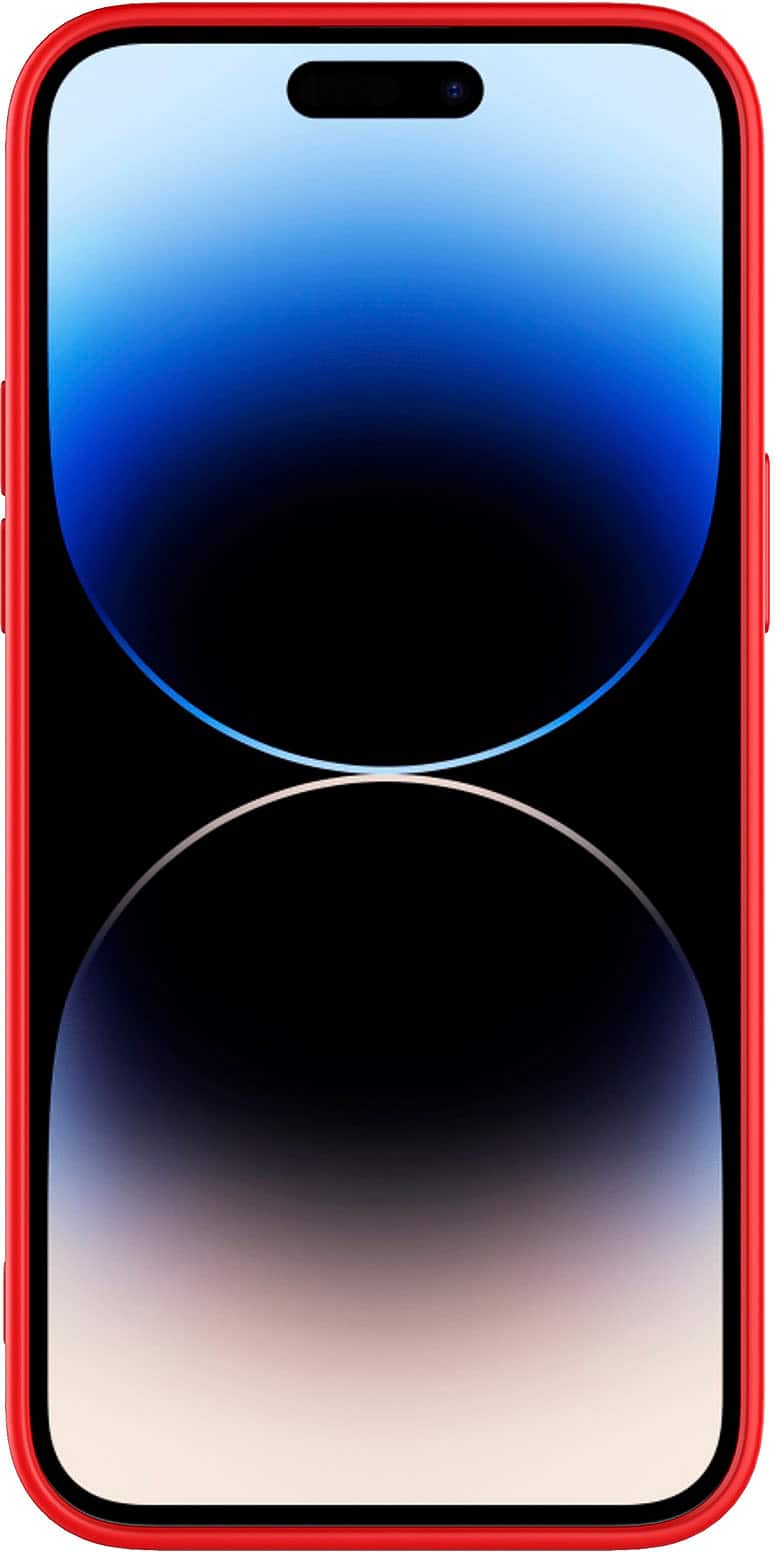 Alt View 2. AMPD - Real Feel Soft Case with MagSafe for Apple iPhone 14 Pro - Red.