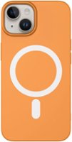 AMPD - Real Feel Soft Case with MagSafe for Apple iPhone 14 / iPhone 13 - Orange - Front_Zoom