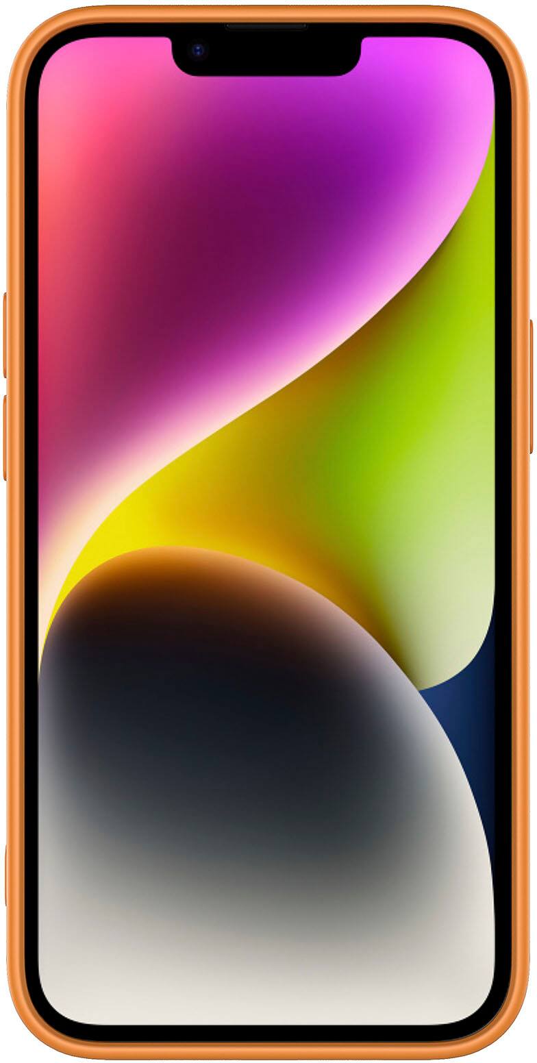 Alt View 2. AMPD - Real Feel Soft Case with MagSafe for Apple iPhone 14 / iPhone 13 - Orange.