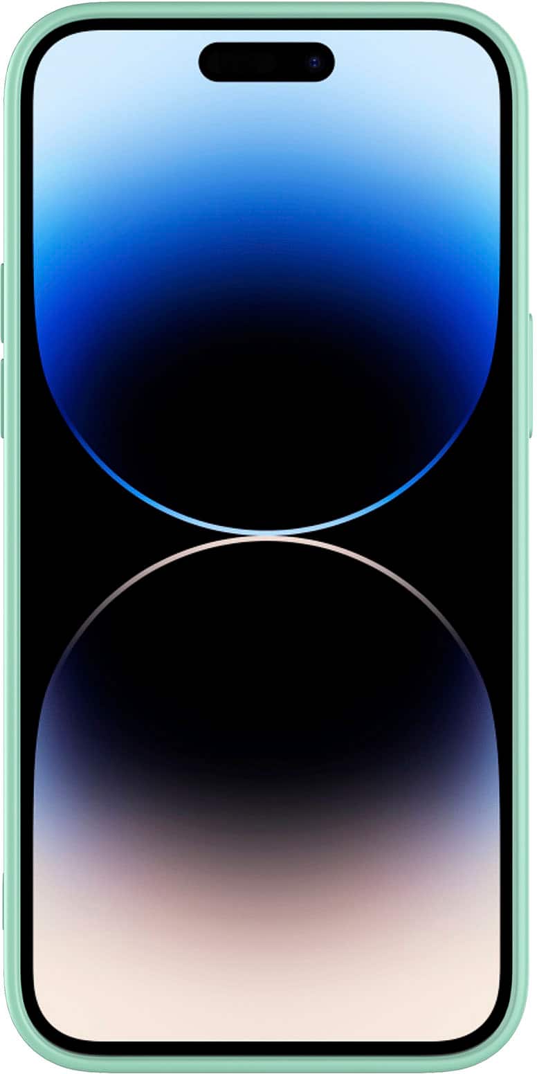 Alt View 2. AMPD - Real Feel Soft Case with MagSafe for Apple iPhone 14 Pro - Pastel Green.