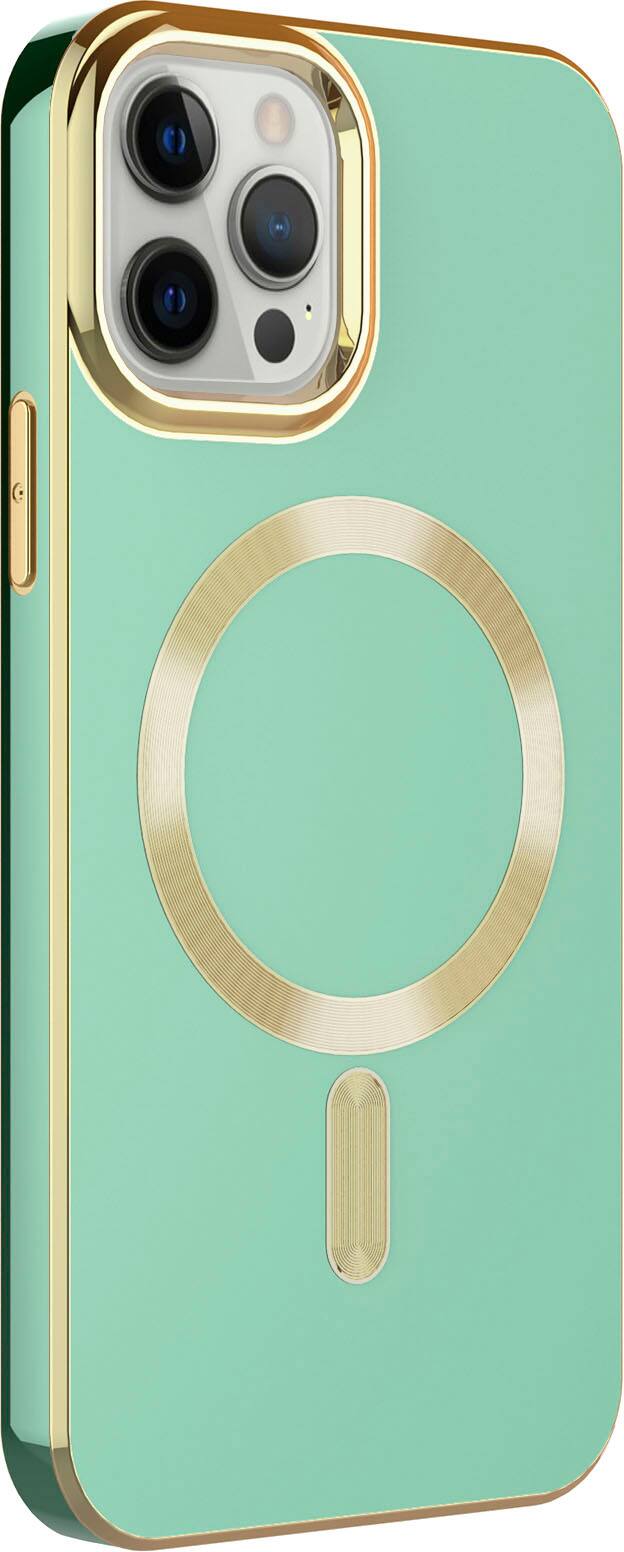 AMPD Gold Bumper Soft Case with MagSafe for Apple iPhone 12 Pro / iPhone 12  Light Green 57448BBR - Best Buy