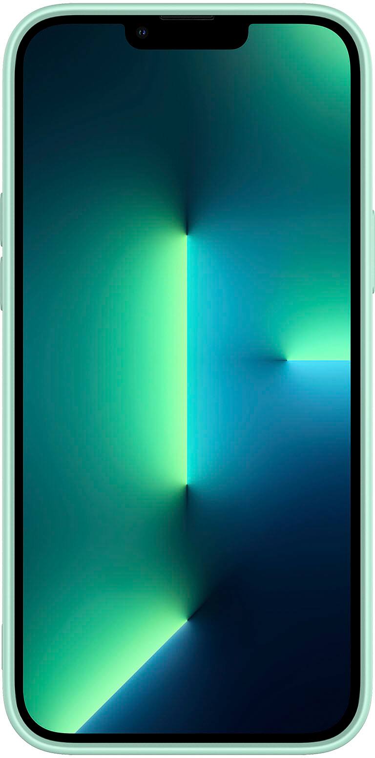 Alt View 2. AMPD - Real Feel Soft Case with MagSafe for Apple iPhone 13 Pro - Pastel Green.