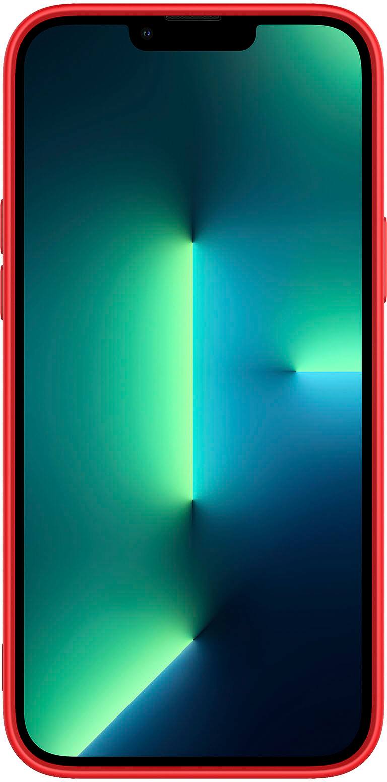 Alt View 2. AMPD - Real Feel Soft Case with MagSafe for Apple iPhone 13 Pro - Red.