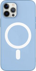 AMPD - Real Feel Soft Case with MagSafe for Apple iPhone 12 Pro / iPhone 12 - Pastel Blue - Front_Zoom