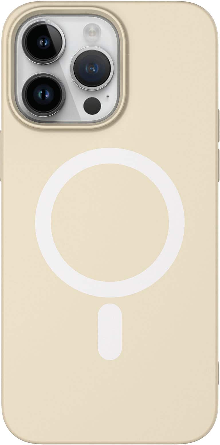 AMPD - Real Feel Soft Case with MagSafe for Apple iPhone 14 Pro Max - White - Front_Zoom