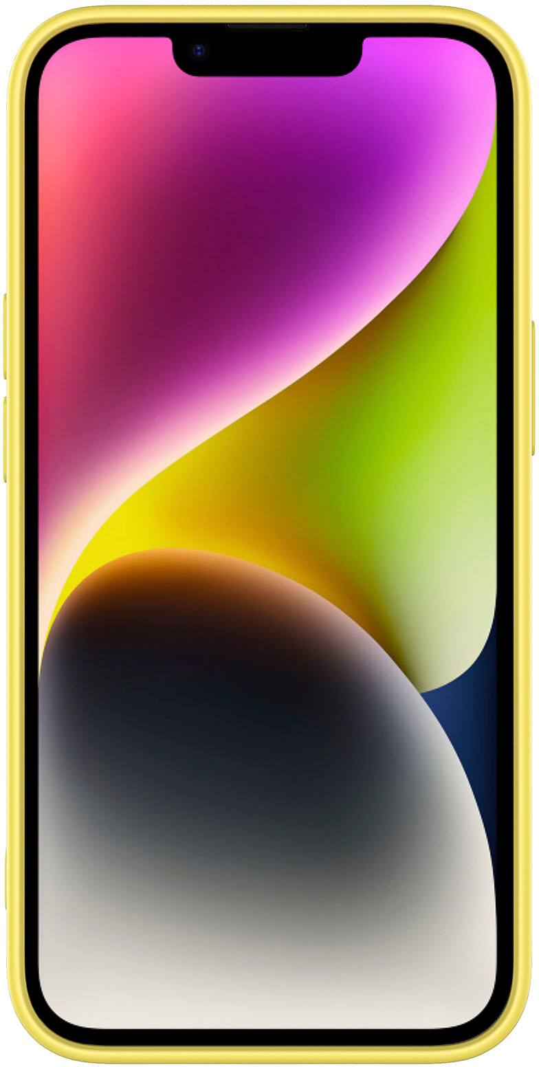 Alt View 2. AMPD - Real Feel Soft Case with MagSafe for Apple iPhone 14 / iPhone 13 - Yellow.