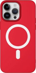 AMPD - Real Feel Soft Case with MagSafe for Apple iPhone 14 Pro Max - Red - Front_Zoom