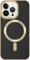 AMPD - Gold Bumper Soft Case with MagSafe for Apple iPhone 13 Pro Max / iPhone 12 Pro Max - Black - Front_Zoom