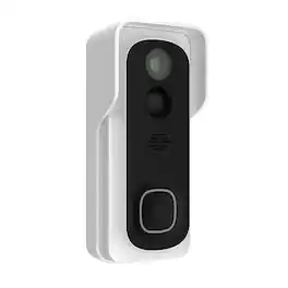 FEIT ELECTRIC - Smart Wi-Fi Video Doorbell Battery Operated - White