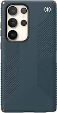 Front. Speck - Presidio2 Grip Case for Samsung Galaxy S23 Ultra - Charcoal Grey/Cool Bronze/White.