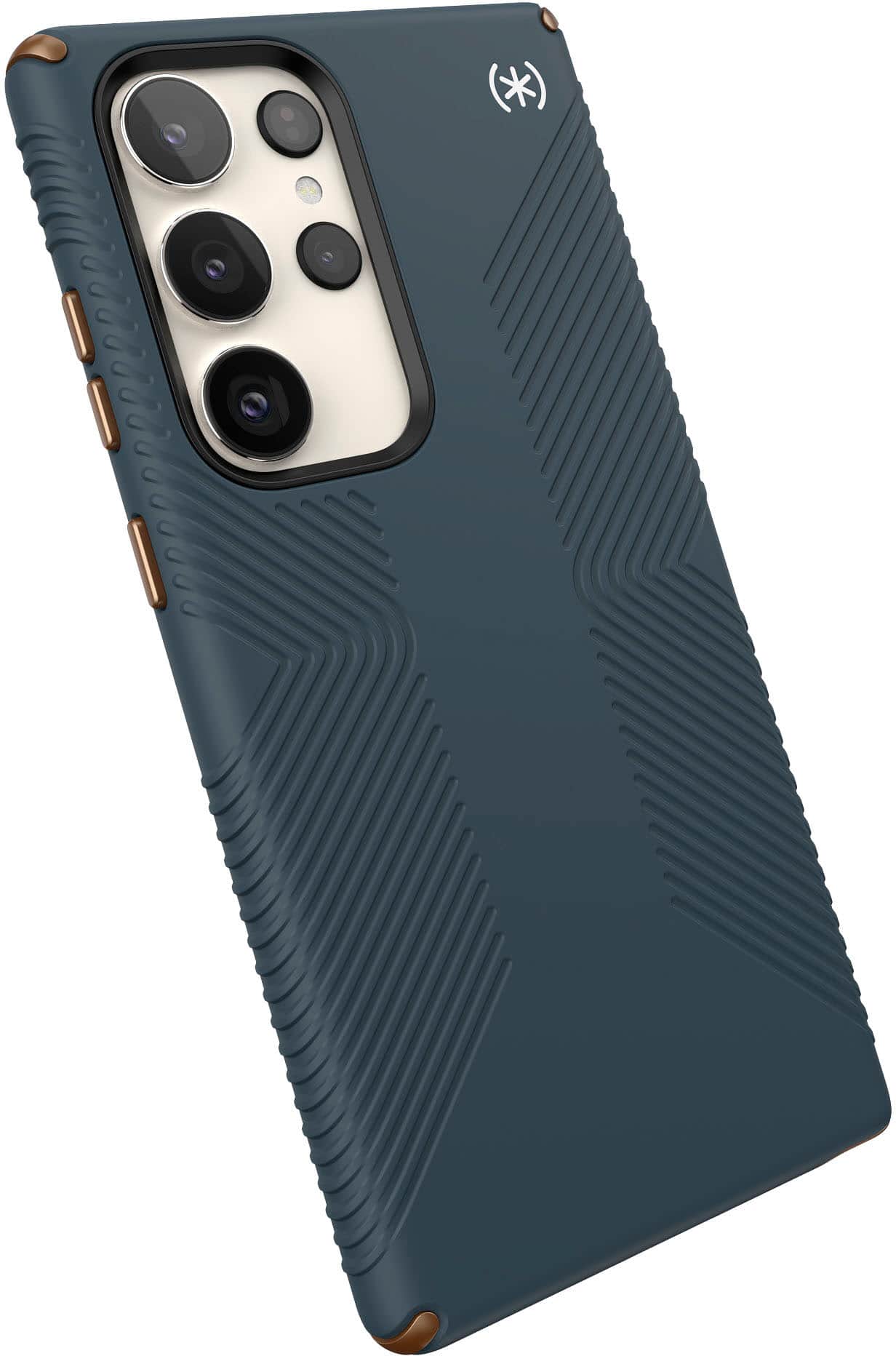 Alt View 11. Speck - Presidio2 Grip Case for Samsung Galaxy S23 Ultra - Charcoal Grey/Cool Bronze/White.