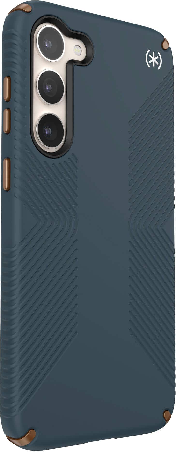Alt View 2. Speck - Presidio2 Grip Case for Samsung Galaxy S23+ - Charcoal Grey/Cool Bronze/White.