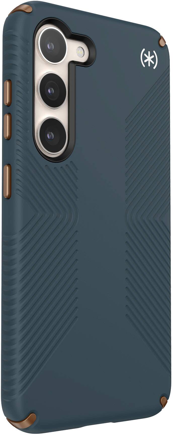 Alt View 2. Speck - Presidio2 Grip Case for Samsung Galaxy S23 - Charcoal Grey/Cool Bronze/White.