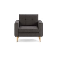 Burrow - Mid Century Nomad Armchair - Charcoal - Front_Zoom