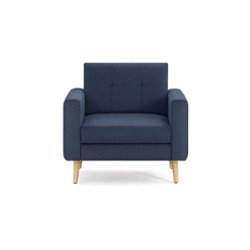 Burrow - Mid Century Nomad Armchair - Navy Blue - Front_Zoom